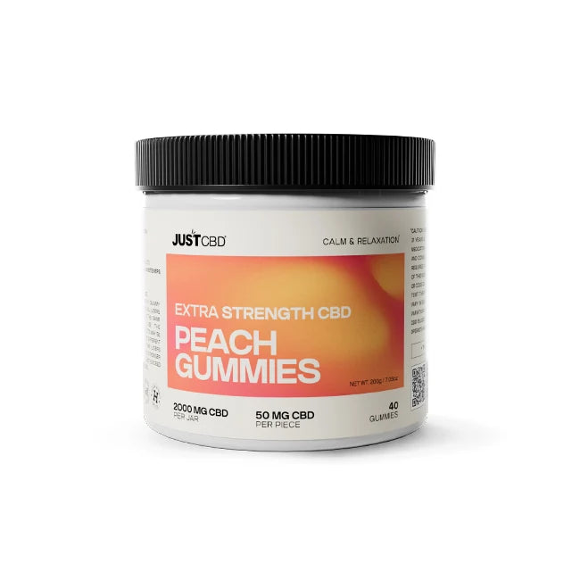 JustCBD Extra Strength CBD Peach Gummies