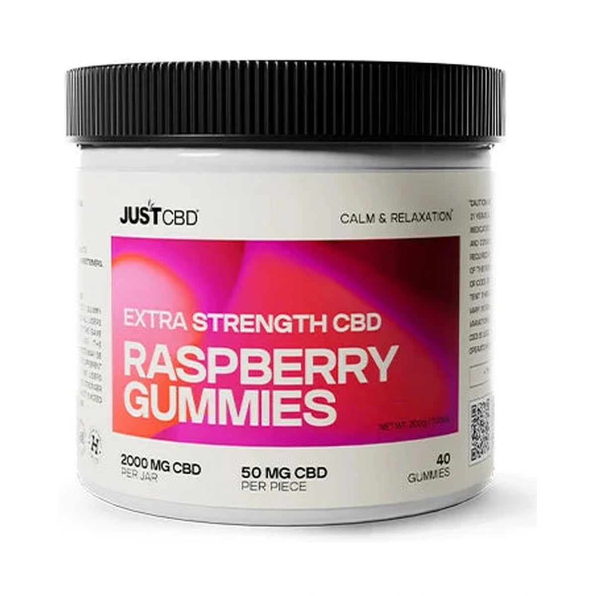 JustCBD Extra Strength CBD Raspberry Gummies